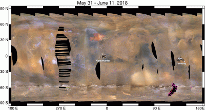 Гигантская буря на Марсе не "закопает" ровер Opportunity, заявили в НАСА - «Космос»