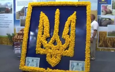 В Киеве создали огромный Герб Украины из роз - «Украина»