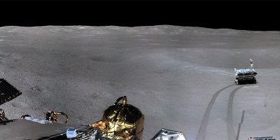 Китайский аппарат прислал панорамный снимок с обратной стороны Луны