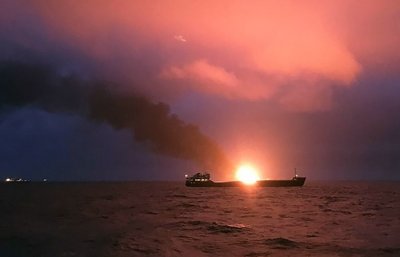 Стала известна причина пожара на судах в Керченском проливе - «Новороссия»