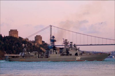 В Черное море вошел ракетный эсминец Северного флота ВМФ РФ - «Новороссия»