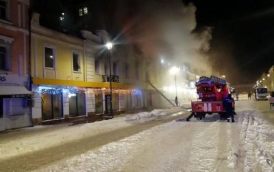 В Киеве произошел пожар в ресторане - (видео)