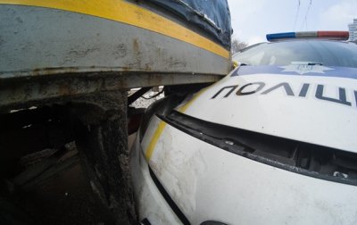 В Киеве случилось ДТП с участием полицейского авто - «Украина»