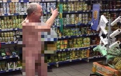 В Киеве по супермаркету разгуливал голый мужчина - «Украина»