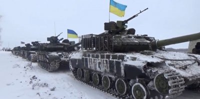 Киев разместил у границ ЛНР танковую роту - «Новороссия»