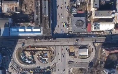 Демонтаж Шулявского моста сняли с воздуха - «Украина»