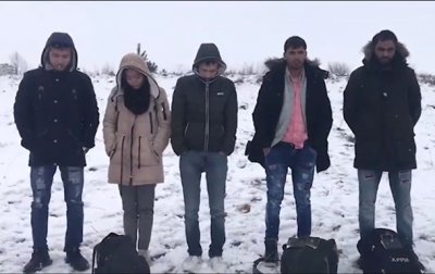 На границе с Россией задержали группу из десяти человек - (видео)