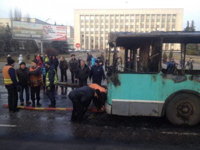 В Чернигове загорелся троллейбус с 40 пассажирами - «Новороссия»