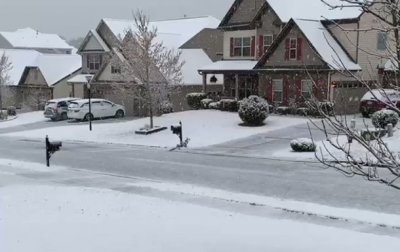 На восток США обрушился снегопад - (видео)