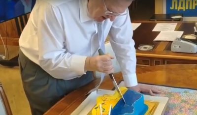 Жириновский показал на примере торта, какие территории Россия заберет у Украины - «Новороссия»