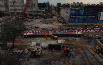 Киевская Шулявка без моста: видео с дрона - «Украина»