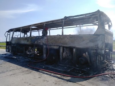 В Житомирской области дотла сгорел пассажирский автобус - «Новороссия»