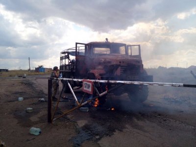 В сети появилось фото уничтоженного грузовика ВСУ - «Новороссия»