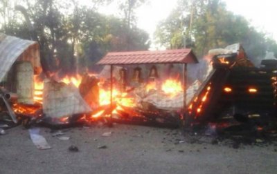 В Кривом Роге дотла сгорела церковь МП - (видео)