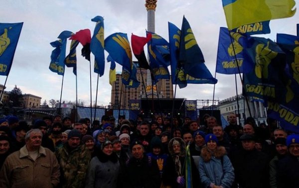 Годовщина Майдана: националисты пришли под ОП - «Украина»