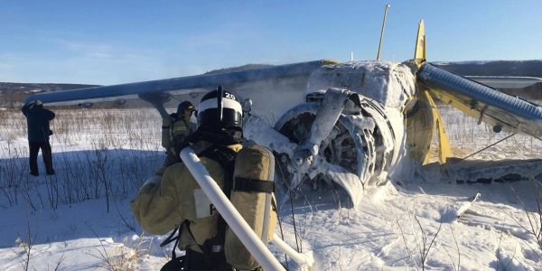 Пассажир Ан-2 снял падение самолета на Колыме